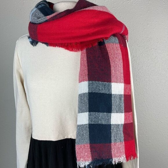 Collections Eighteen Plaid Scarf EUC - Picture 1 of 5